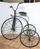 Metal Tricycle with Leather Seat