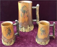 Set of 3 Wooden Mugs(Norumbega Park)