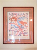 Signed Texas State Fair 1984 LE Print in