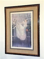 Signed Vintage Louis Icart Print in Frame