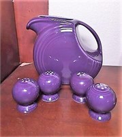 Fiesta Ware Purple Pitchers & S&P Shakers