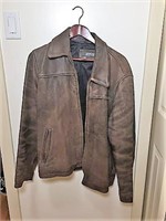 Kenneth Cole Distressed Leather Jacket