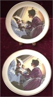 Pair of Norman Rockwell Collector Plates