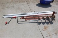 Tie down stakes, posts & ice auger