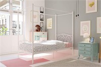 DHP Metal Canopy Bed  Twin (White)
