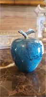 Glass apple paperweight