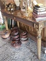 Beautiful Marble top wood Foyer Table 
58 x