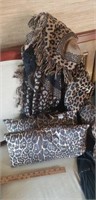 Leopard print pillows and Throws