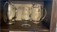 3 Glass Pitchers