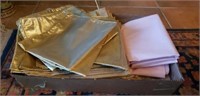 Gold and pink linen lot