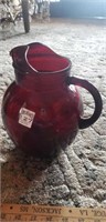9.5" Royal Ruby Red Pitcher