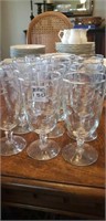 Crystal cut glass water glasses set of 12
No