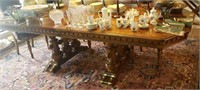9ft Dining Table w 2 leaf's, table ONLY - 
54"