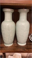 Pair of Vases- height 12 1/2”