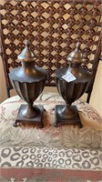 Pair of Brass Urns  Approximately 10”