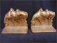 HEAVY BRASS HORSE BOOKENDS