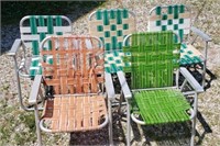 5 aluminum lawn chairs