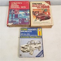 3 Automotive Repair Books; 2 are Chilton's