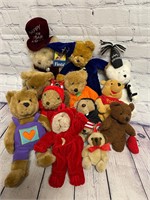 LOT of 12 Themed Holiday Bears