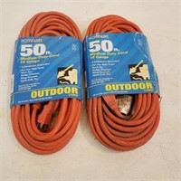 (2) Orange 50' extension cords