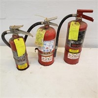 3 Fire extinguishers...