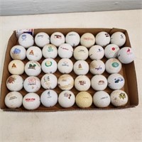 36 logo golf balls, various brands including...