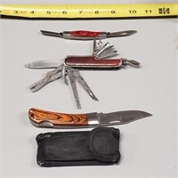 Lock back, multi-function & 2 blade knives