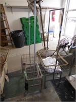 2 rolling laundry carts