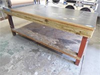 4' x 8' wood work table/bench