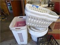 Plastic laundry baskets/hampers