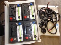 4 deep cycle 6volt batteries & cables