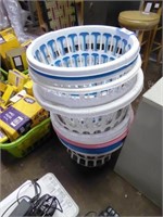 Plastic laundry baskets