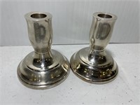 FB Rogers Silver Co Pair Candlesticks