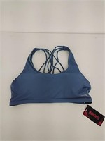 New Shekini Women's Sports Bra, Large blue