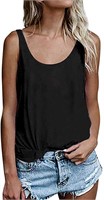 OMSJ Women's Sleeveless Loose Fit Tank, Medium