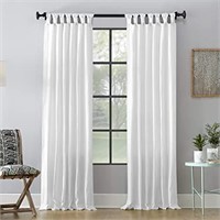 New Archaeo Twist Tab Curtains, 2 Panels, White