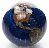 Gemstone Globe Paperweight by Kalifano