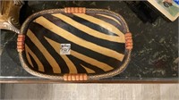 Decorative wooden basket 10x6 1/2"