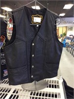 Leather vest size large