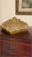 Decorative box 9 1/2” wide.  Approximate height