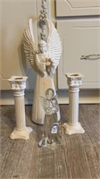 Angels and candle sticks. Tallest angel about 14”
