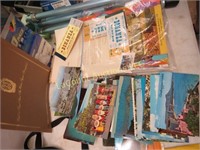 vitage ephemera post cards travel items