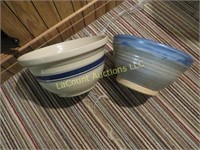 blue band bowl and pottery bowl