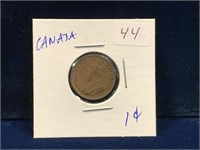 1936 Canadian one cent piece