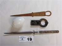 Early Lock (No Key), Letter Openers, Glass Egg