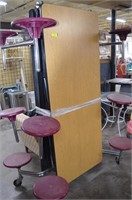 12' Folding Rolling Cafeteria Table