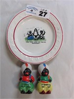 Early ABC Plate & Mammy S&P Shakers