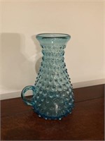 Unusual Blue Hobnail Water Pitcher