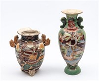 (2) Asian Decor Vases