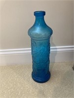 Blue Art Glass Bottle